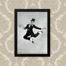 Quadro Decorativo 23x33cm Nerderia e Lojaria fred astaire 03 preto