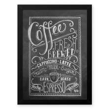 Quadro Decorativo 23x33cm Nerderia e Lojaria lousa coffee branco