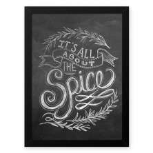 Quadro Decorativo 23x33cm Nerderia e Lojaria lousa spice branco