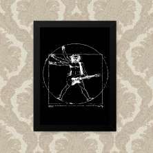 Quadro Decorativo 23x33cm Nerderia e Lojaria rock centro preto