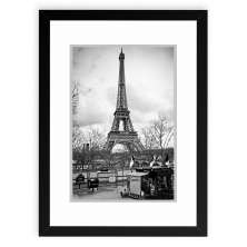 Quadro Decorativo 33x43cm Nerderia e Lojaria  Paris03 preto