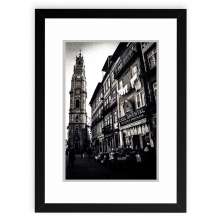 Quadro Decorativo 33x43cm Nerderia e Lojaria  Torre do Clérigos preto