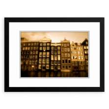 Quadro Decorativo 33x43cm Nerderia e Lojaria  Venice Sepia preto