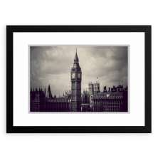 Quadro Decorativo 33x43cm Nerderia e Lojaria  big ben 02 preto