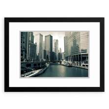 Quadro Decorativo 33x43cm Nerderia e Lojaria  chicago preto
