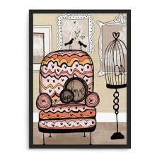 Quadro Decorativo 33x43cm Nerderia e Lojaria casa da vo preto