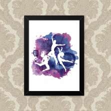 Quadro Decorativo 33x43cm Nerderia e Lojaria dança splash preto