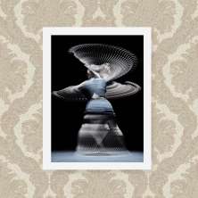 Quadro Decorativo 33x43cm Nerderia e Lojaria dance geometric preto