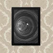 Quadro Decorativo 33x43cm Nerderia e Lojaria espiral preto