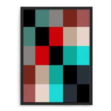 Quadro Decorativo 33x43cm Nerderia e Lojaria geometrica 02 preto