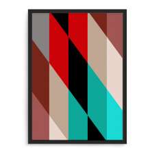 Quadro Decorativo 33x43cm Nerderia e Lojaria geometrica 03 preto