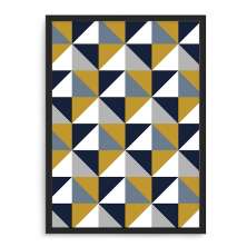 Quadro Decorativo 33x43cm Nerderia e Lojaria geometrica 04 preto