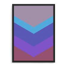 Quadro Decorativo 33x43cm Nerderia e Lojaria geometrica 05 preto