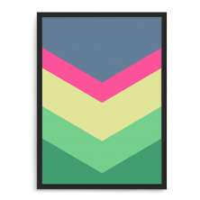 Quadro Decorativo 33x43cm Nerderia e Lojaria geometrica 08 preto