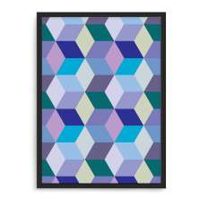 Quadro Decorativo 33x43cm Nerderia e Lojaria geometrica 15 preto