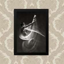 Quadro Decorativo 33x43cm Nerderia e Lojaria ginastica branco preto