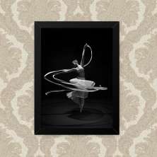Quadro Decorativo 33x43cm Nerderia e Lojaria ginastica fita 01 preto