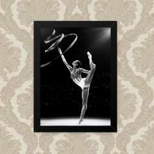 Quadro Decorativo 33x43cm Nerderia e Lojaria ginastica fita 02 preto