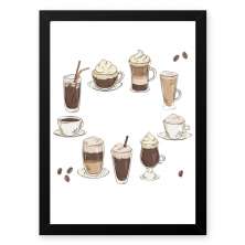 Quadro Decorativo 33x43cm Nerderia e Lojaria graos cup preto