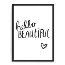 Quadro Decorativo 33x43cm Nerderia e Lojaria helo beautful preto