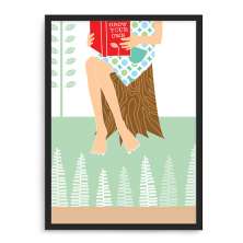 Quadro Decorativo 33x43cm Nerderia e Lojaria leia preto