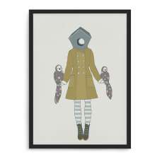 Quadro Decorativo 33x43cm Nerderia e Lojaria menina casa preto