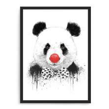 Quadro Decorativo 33x43cm Nerderia e Lojaria panda palhaco preto