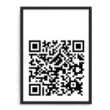 Quadro Decorativo 33x43cm Nerderia e Lojaria qr code preto
