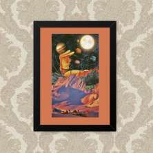 Quadro Decorativo 33x43cm Nerderia e Lojaria space preto