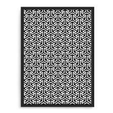 Quadro Decorativo 33x43cm Nerderia e Lojaria textura 06 preto
