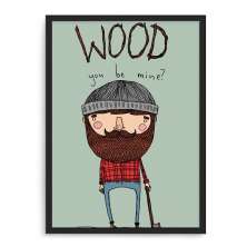 Quadro Decorativo 33x43cm Nerderia e Lojaria wood preto