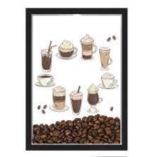 Quadro Decorativo Café grãos Nerderia 30x40 Cup