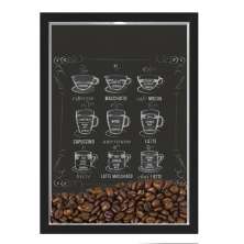 Quadro Decorativo Café grãos Nerderia 30x40 Lousa
