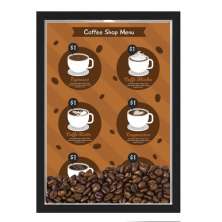 Quadro Decorativo Café grãos Nerderia 30x40 Shop Menu