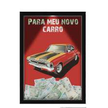 Quadro Decorativo Moto E Carros Nerderia Com Iluminação Led