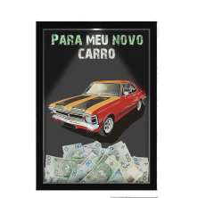 Quadro Decorativo Moto E Carros Nerderia Com Iluminação Led