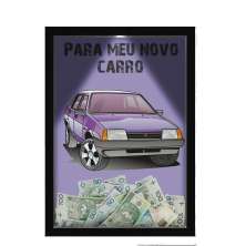 Quadro Decorativo Moto E Carros Nerderia Com Iluminação Led
