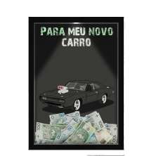 Quadro Decorativo Moto E Carros Nerderia Com Iluminação Led