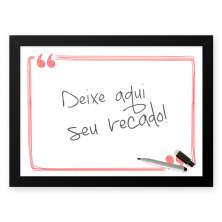 Quadro Decorativo Para Recados  33x43cm Nerderia e Lojaria quotes preto