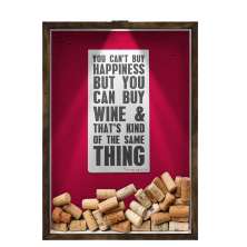 Quadro Decorativo Porta Rolha Vinho Nerderia -Iluminação Led