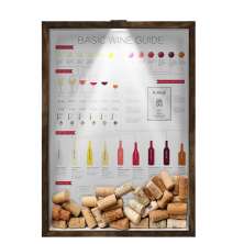 Quadro Decorativo Porta Rolha Vinho Nerderia -Iluminação Led