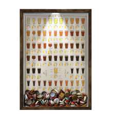 Quadro Decorativo Porta Tampinha/Lacre Cerveja Nerderia -Iluminação Led