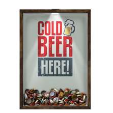 Quadro Decorativo Porta Tampinha/Lacre Cerveja Nerderia -Iluminação Led