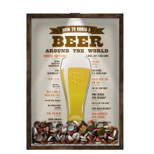 Quadro Decorativo Porta Tampinha/Lacre Cerveja Nerderia -Iluminação Led