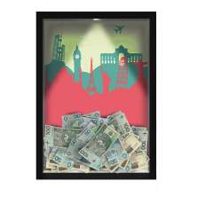 Quadro Decorativo Viagens Nerderia -Iluminação Led