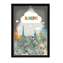 Quadro Decorativo Viagens Nerderia -Iluminação Led