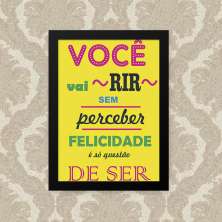 Quadro Felicidade 23X33