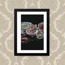 Quadro Flor Coração 23X33