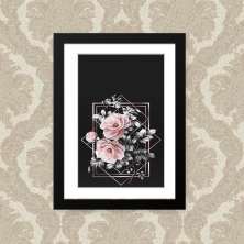 Quadro Flor Geometrica 23X33