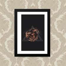 Quadro Flor Triangulo 23X33